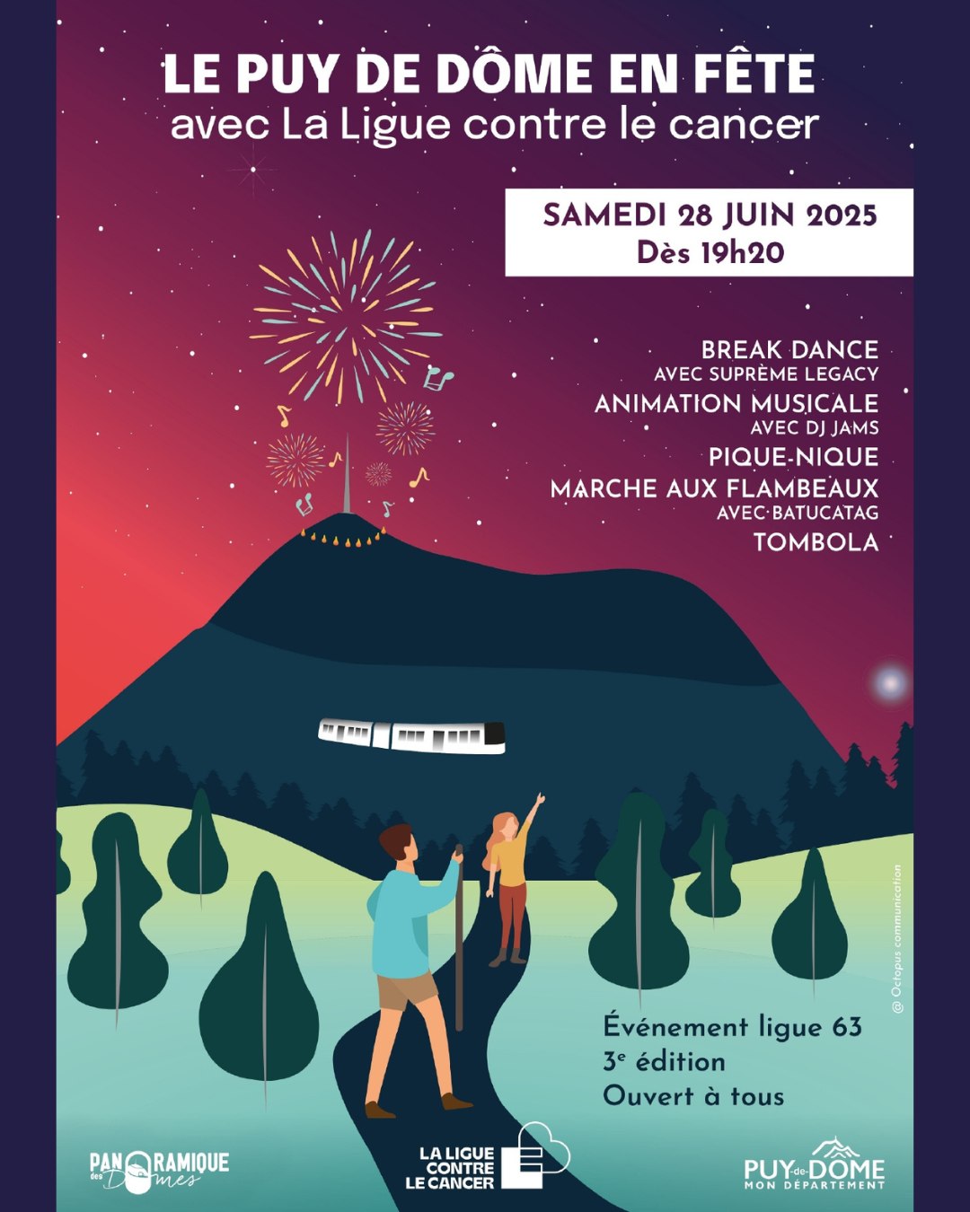 Le puy de Dôme en fête avec la Ligue contre le Cancer