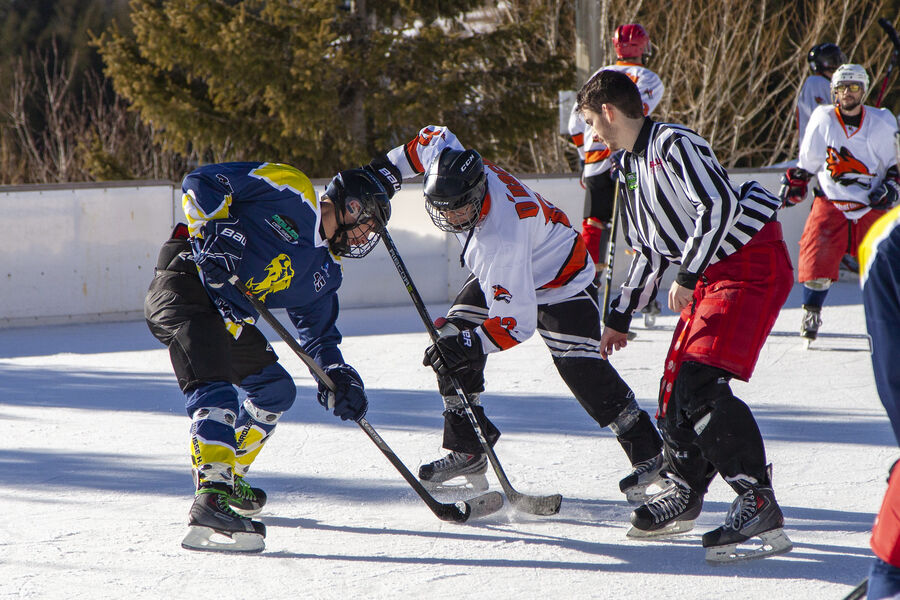Match amical de hockey sur glace