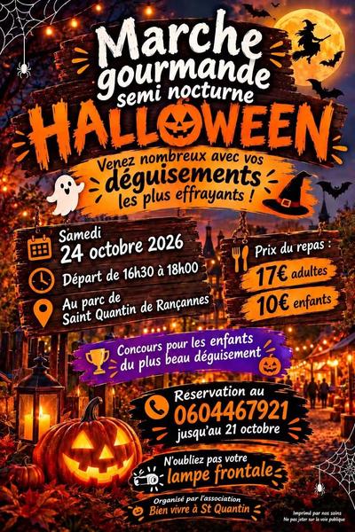 Marche gourmande semi nocturne Halloween