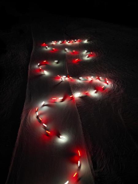 Descente aux flambeaux des moniteurs_Val-Cenis