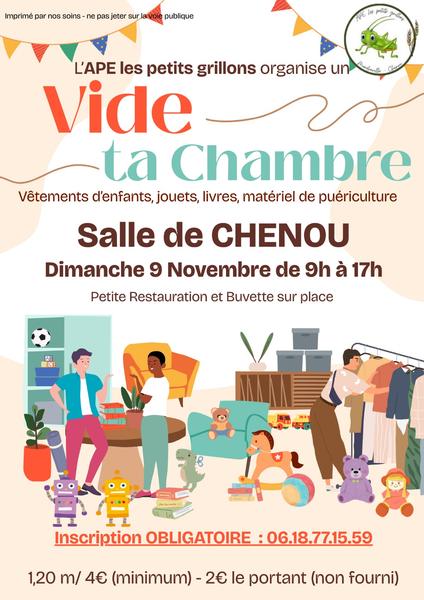 vide ta chambre 9 nov 2025 Chenou