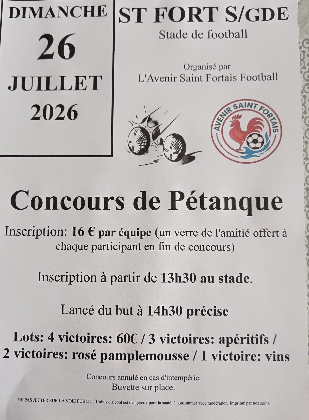 Concours de pétanque