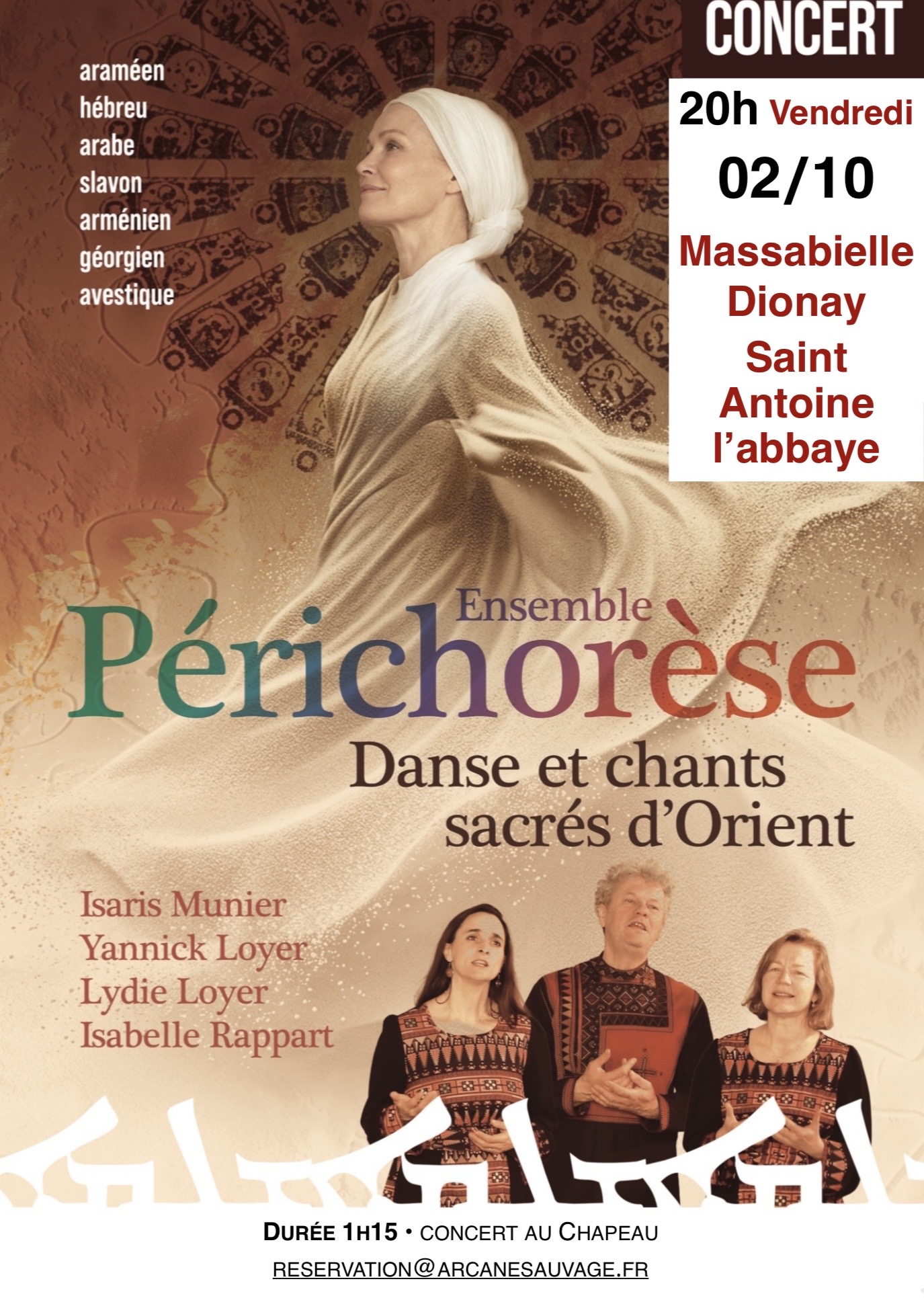 Affiche du concert de l'Ensemble Périchorèse