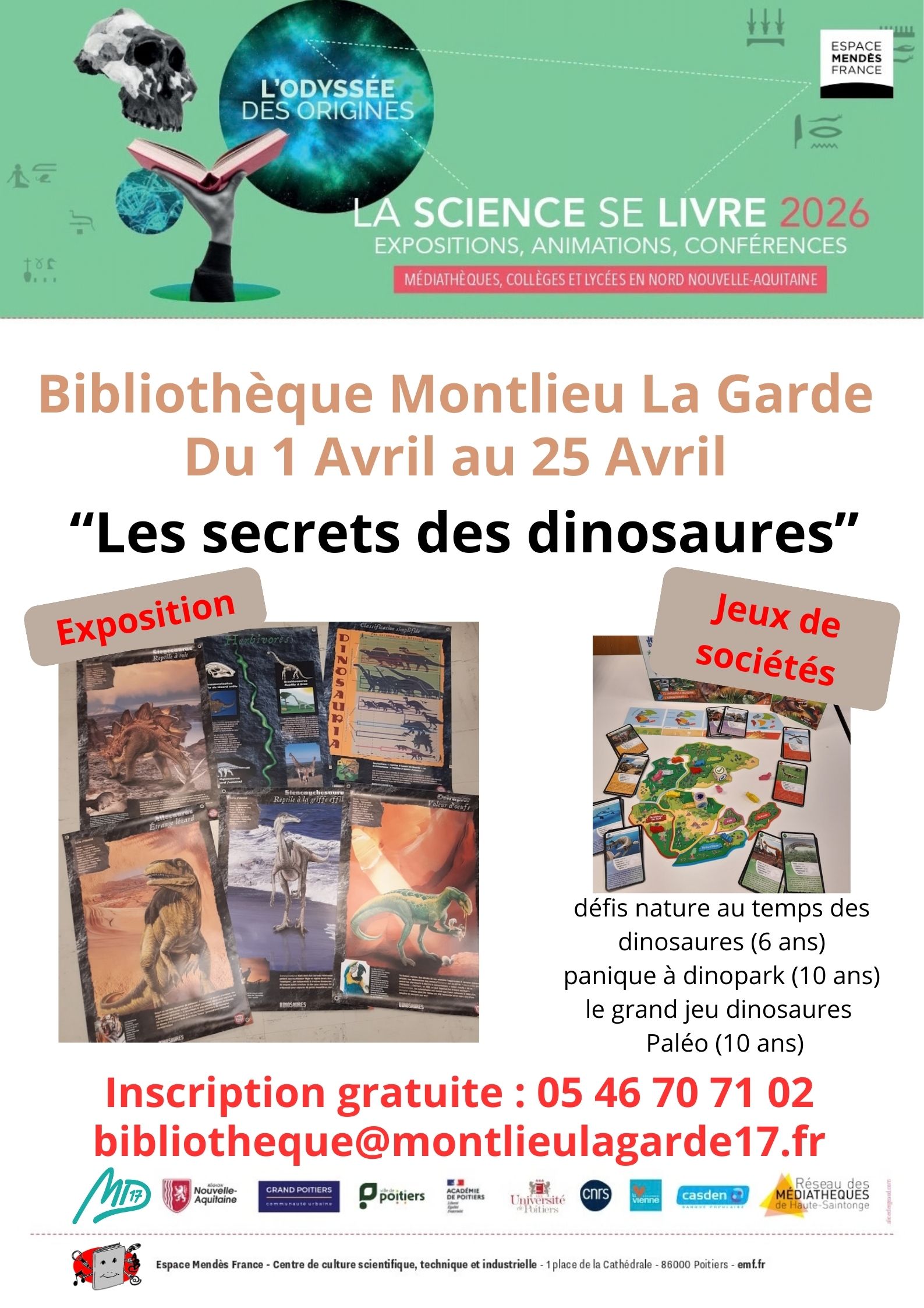 Exposition et Jeux "Les secrets des dinosaures"