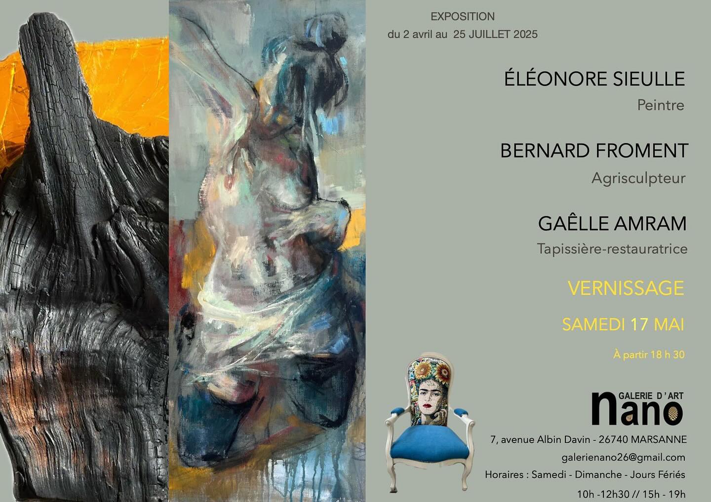 Exposition Sculptures de Bernard Froment et Peintures d'Eléonore Sieulle