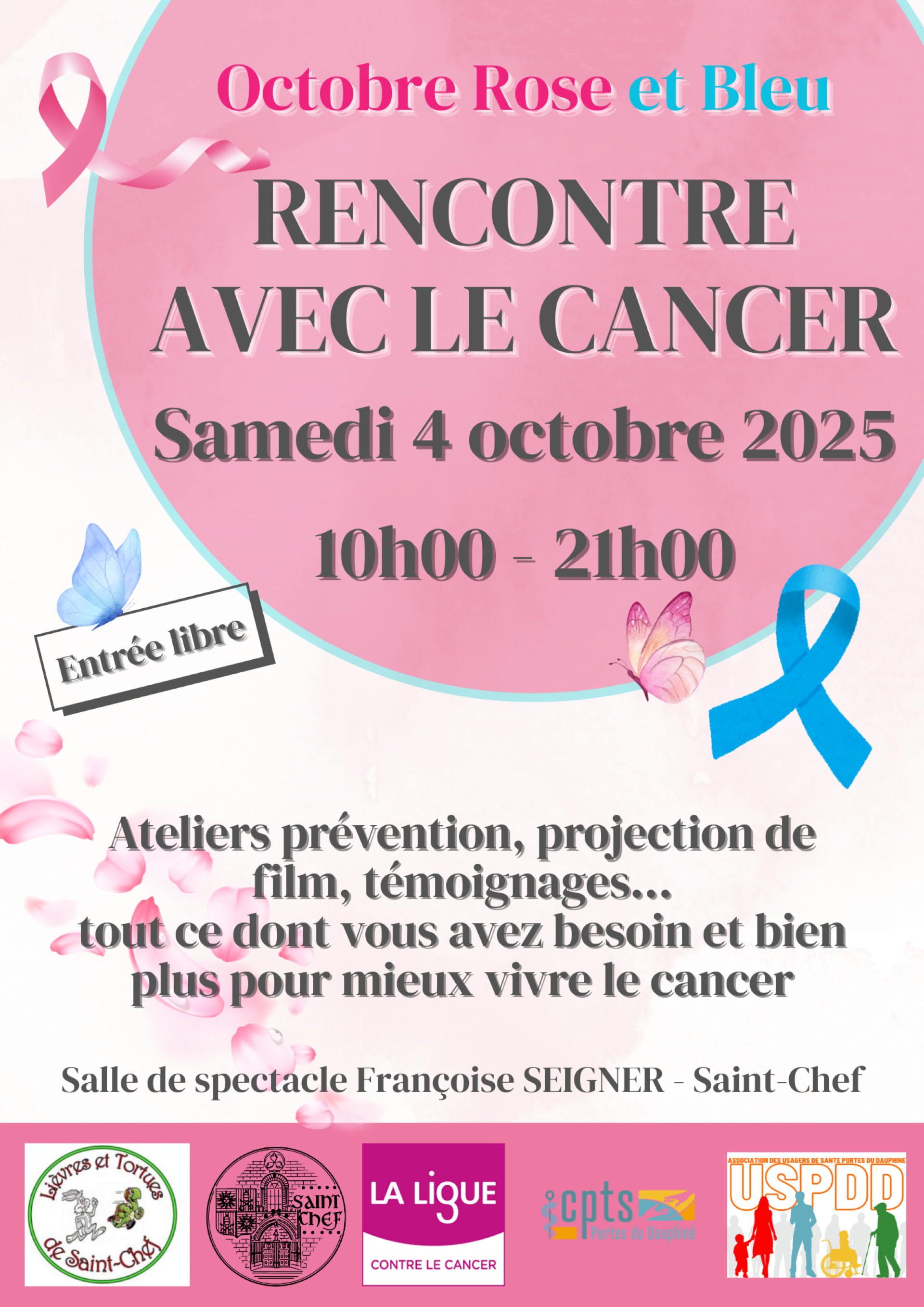 Octobre Rose et Bleu à Saint-Chef-Office de Tourisme des Balcons du Dauphiné