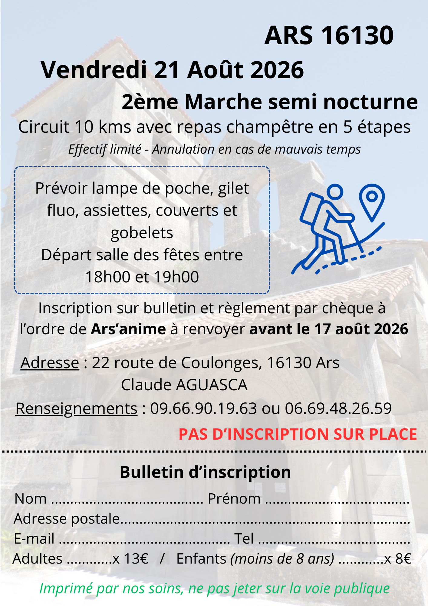 Marche gourmande semi nocturne