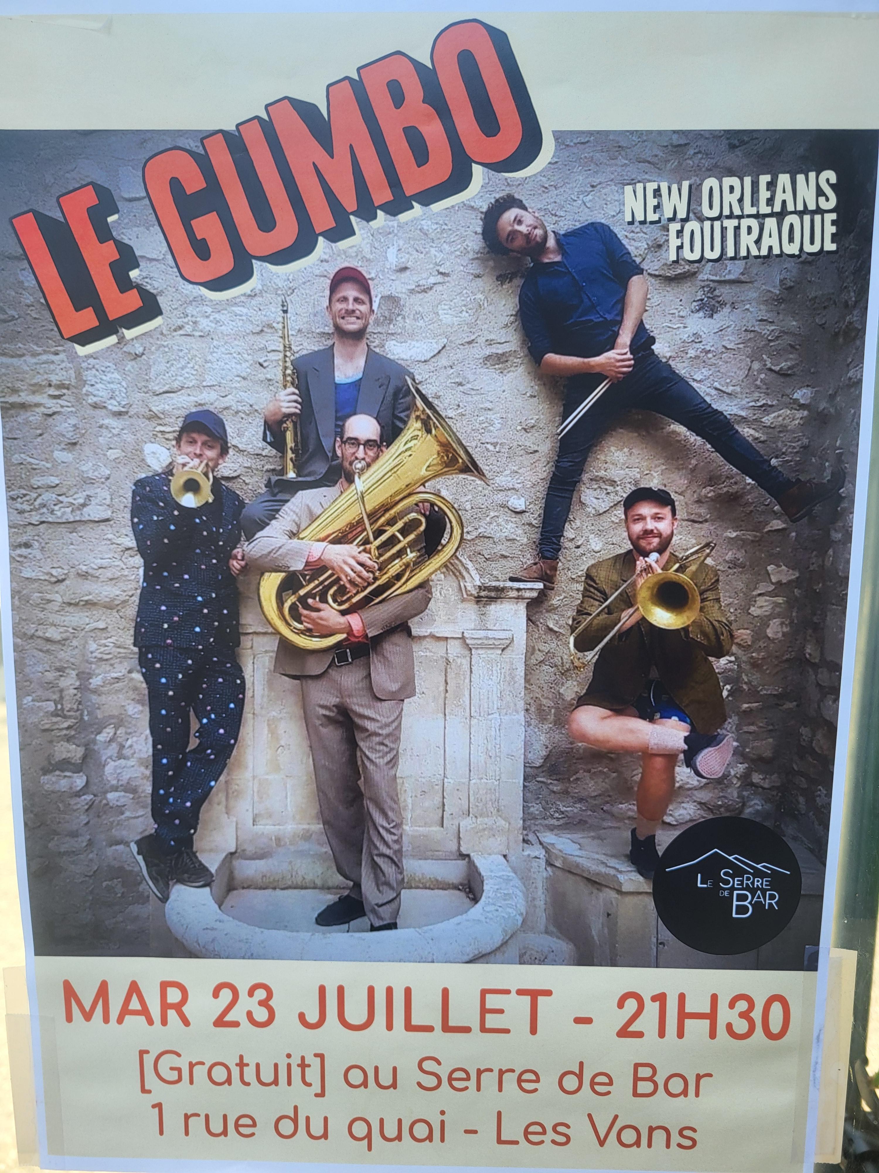 Concert : Le Gumbo, fanfare new Orléans foutraque