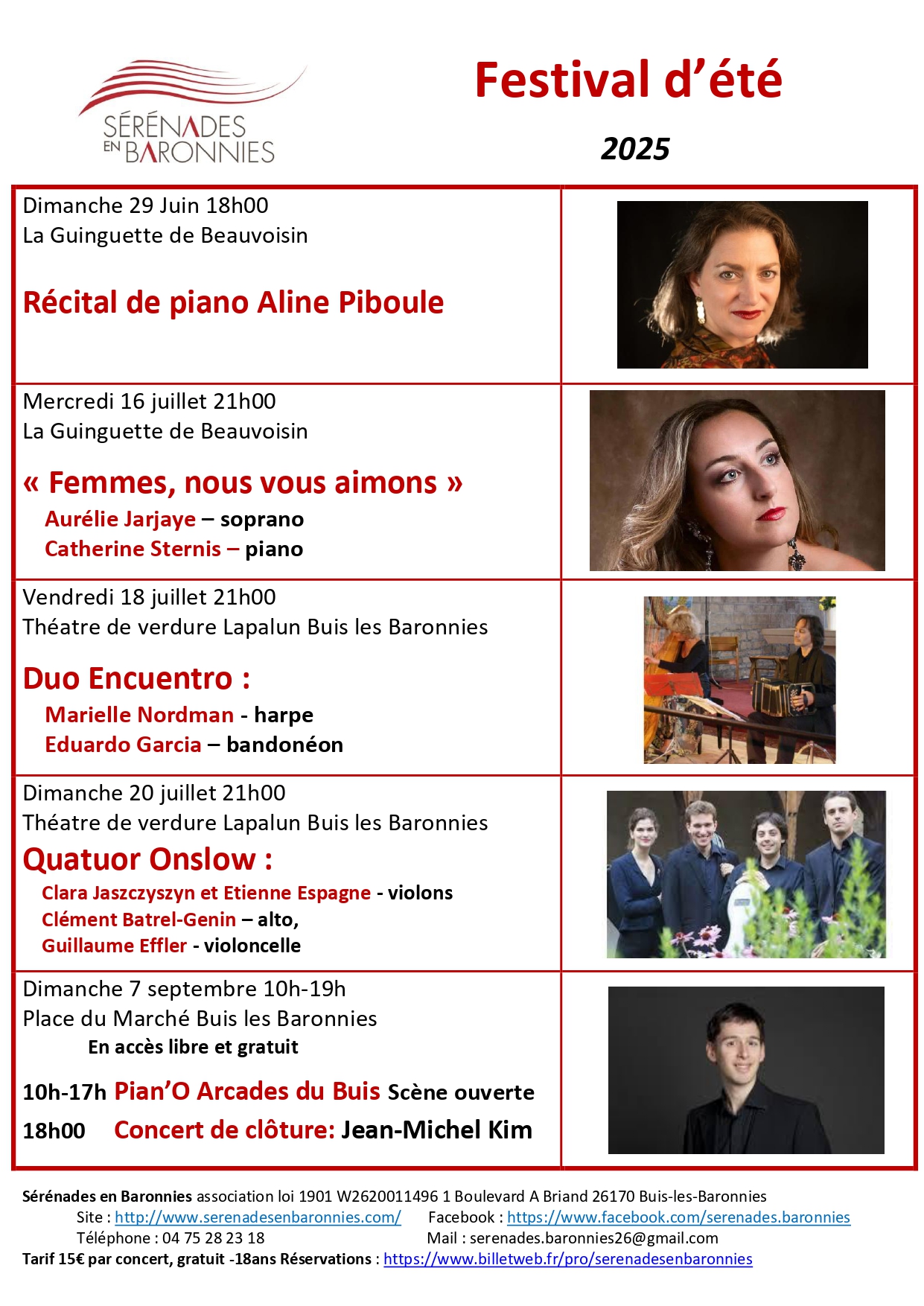 Festival d'été de Sérénades en Baronnies