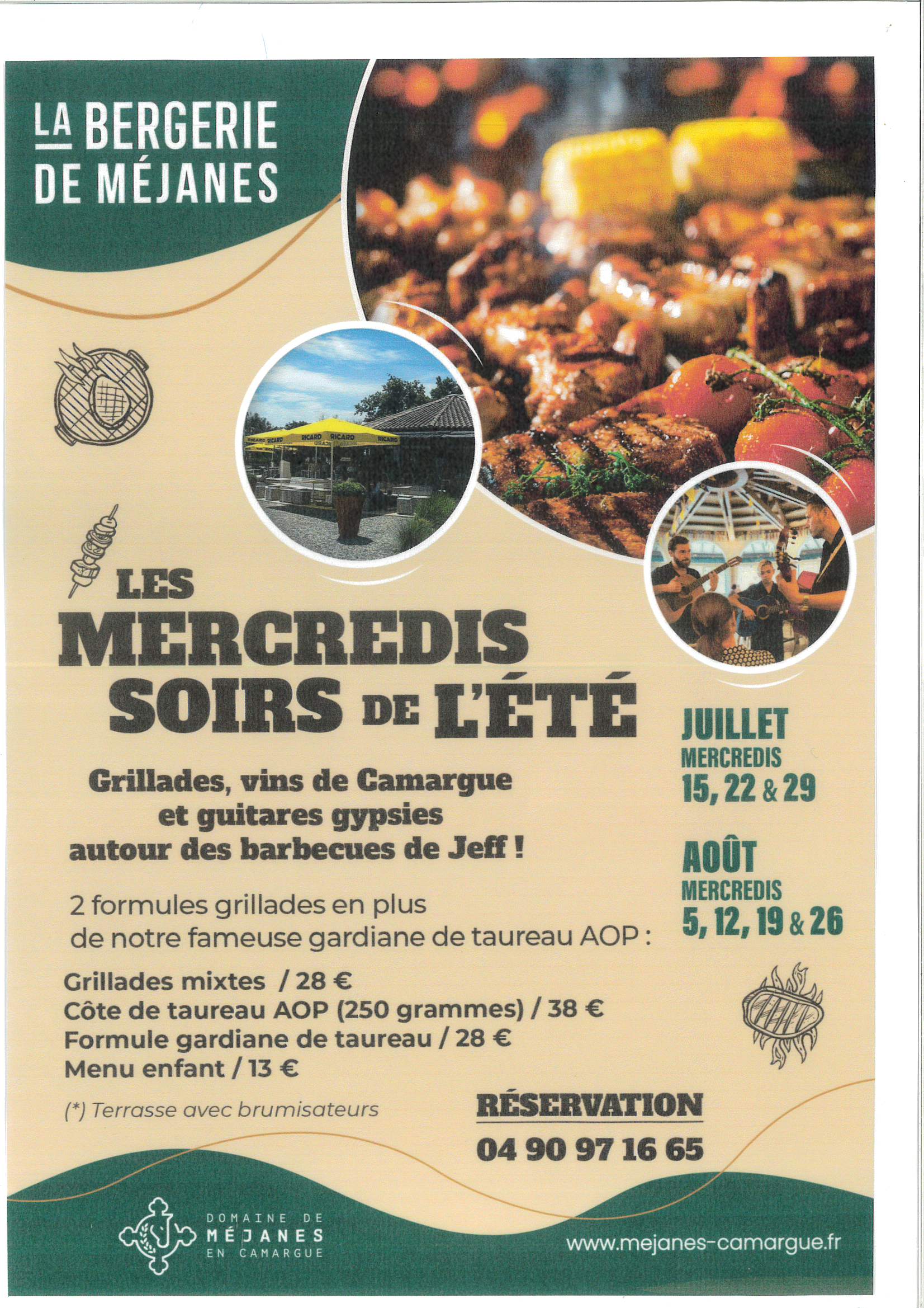 Les Mercredis Soir de l&rsquo;été à la Bergerie de Méjanes