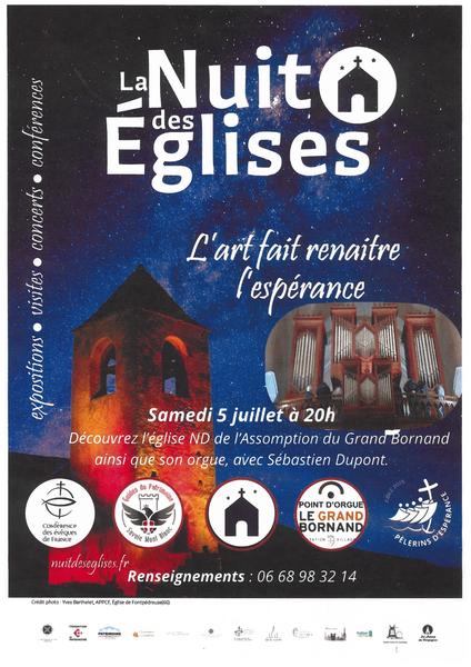 La Nuit des Eglises : visite de l'église et son orgue