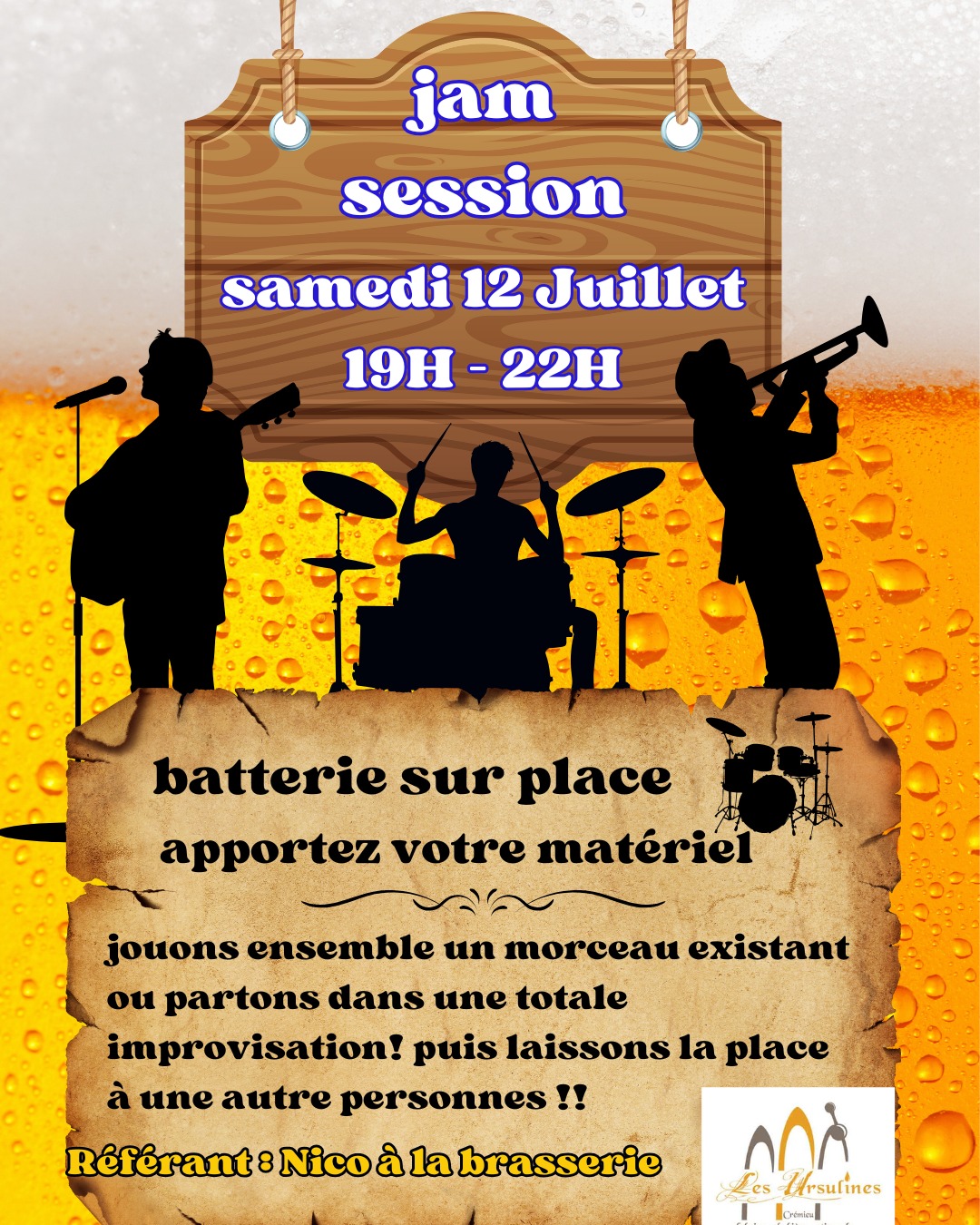 Concert des Ursulines : Jam session_Crémieu - Balcons du Dauphiné
