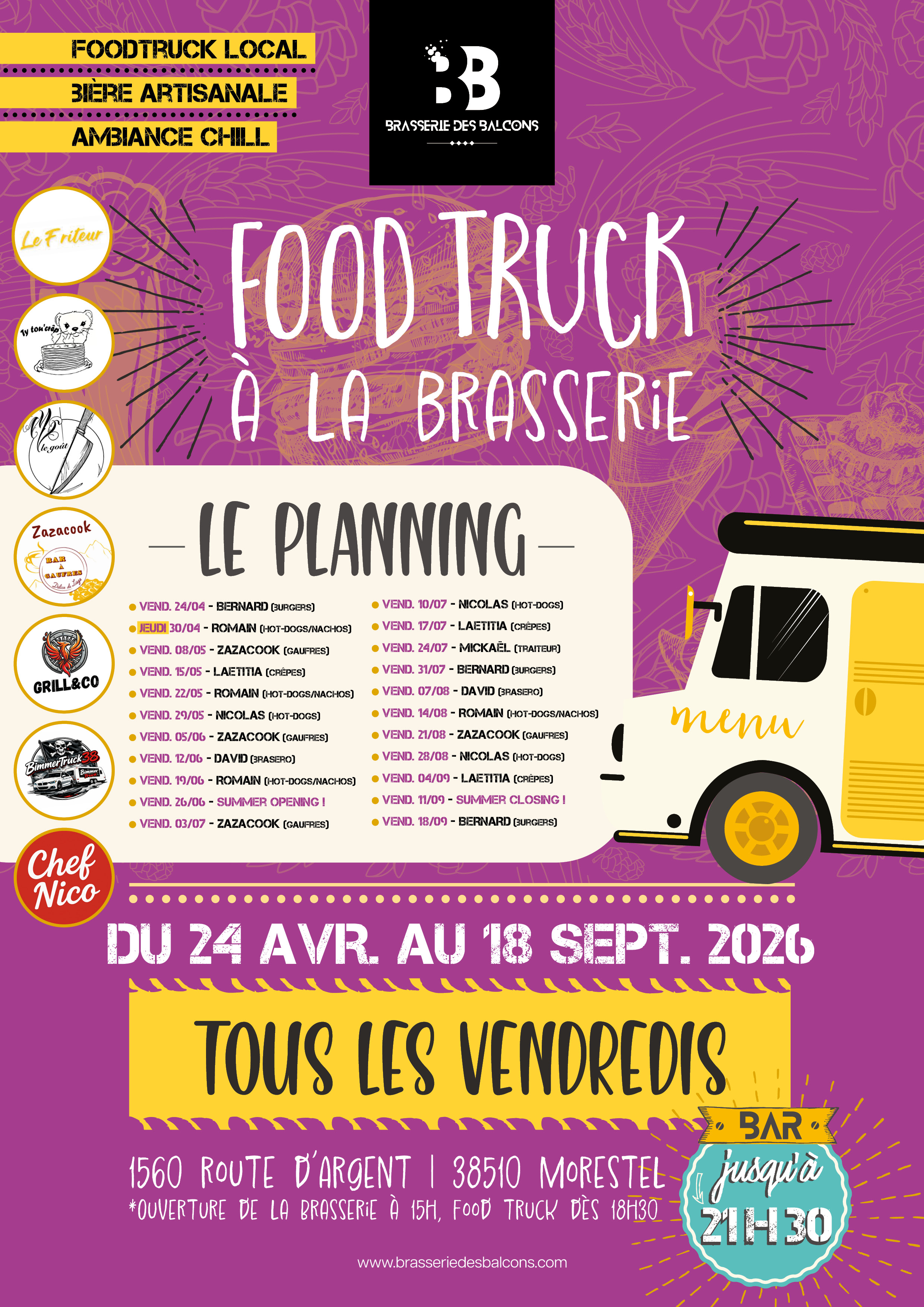 Food truck à la Brasserie des Balcons