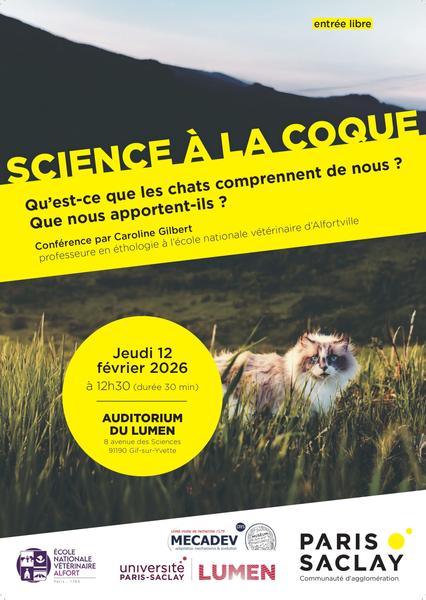 Science à la coque « Qu’est-ce que les chats comprennent de nous ? Qu’est-ce qu’ils nous apportent ? » 