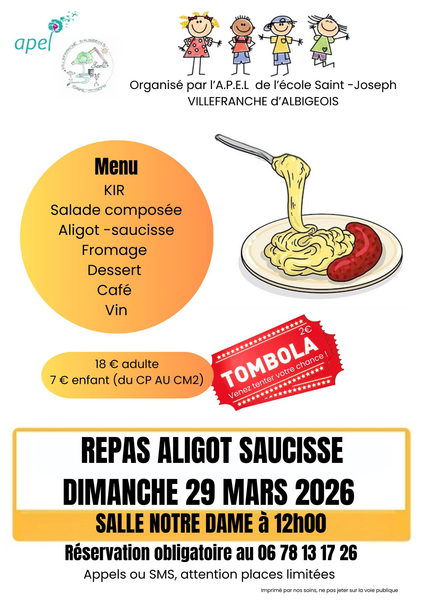 Repas - Aligot Saucisse