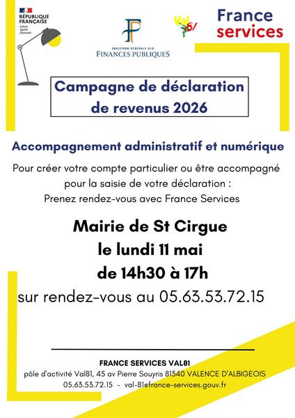 Permanence à Saint-Cirgue - France Services Val81