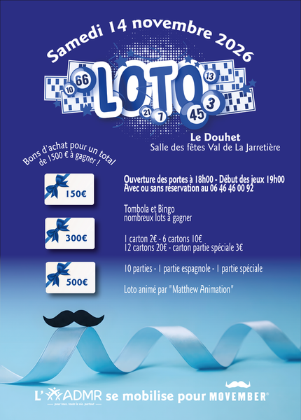 Loto Movember au Douhet