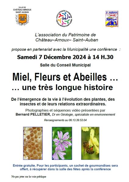 Conférence : Miel, Fleurs et Abeilles Le 7 déc 2024