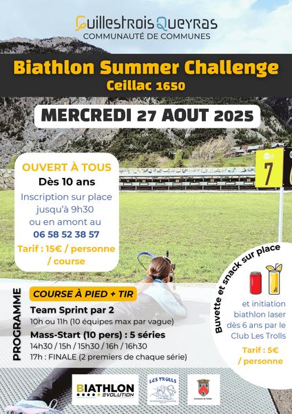affiche - © Guillaume Caillat Biathlon summer challenge_Ceillac - © Guillaume Caillat