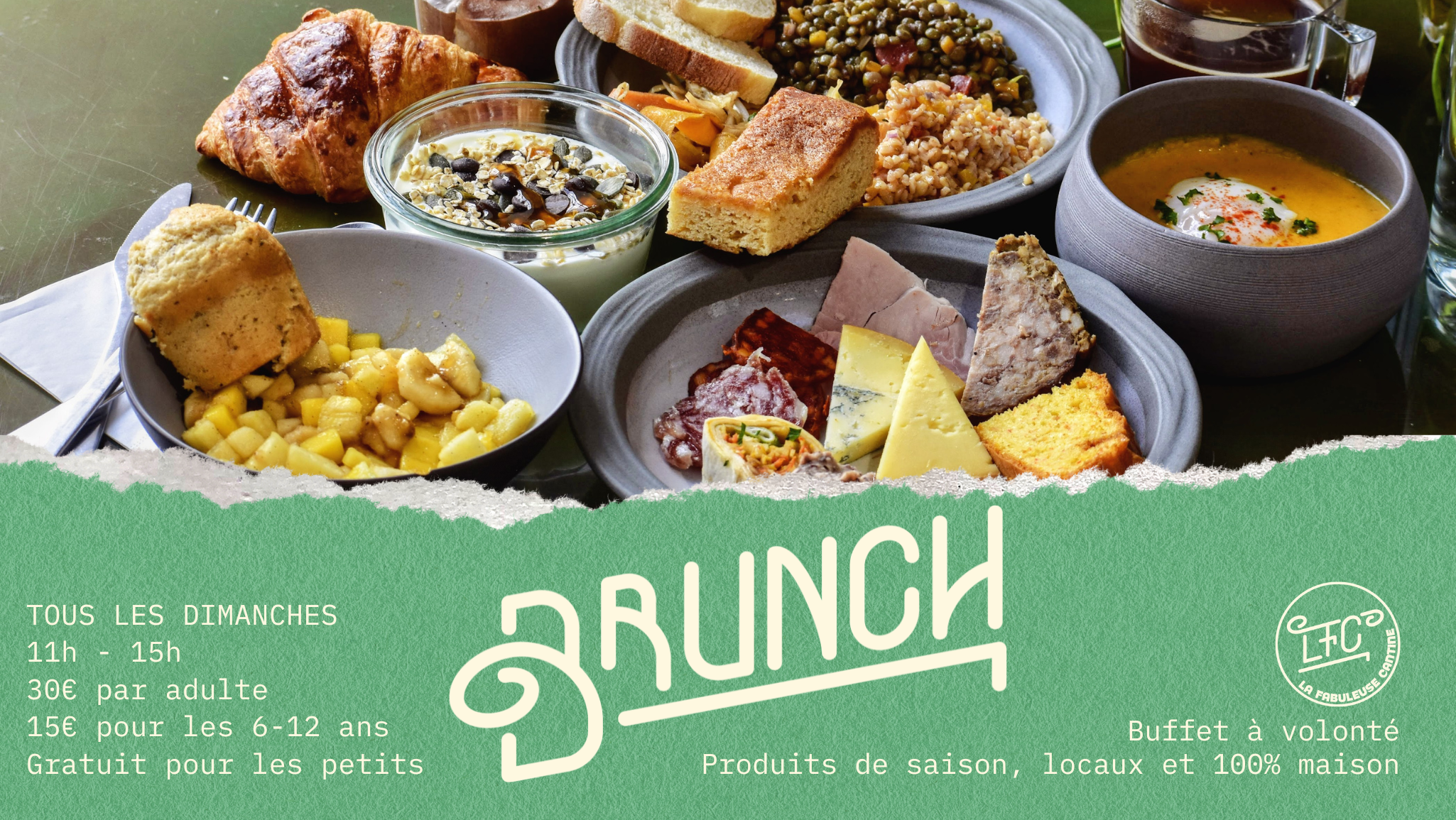 Brunch de saison - Buffet sucré & salé à volonté