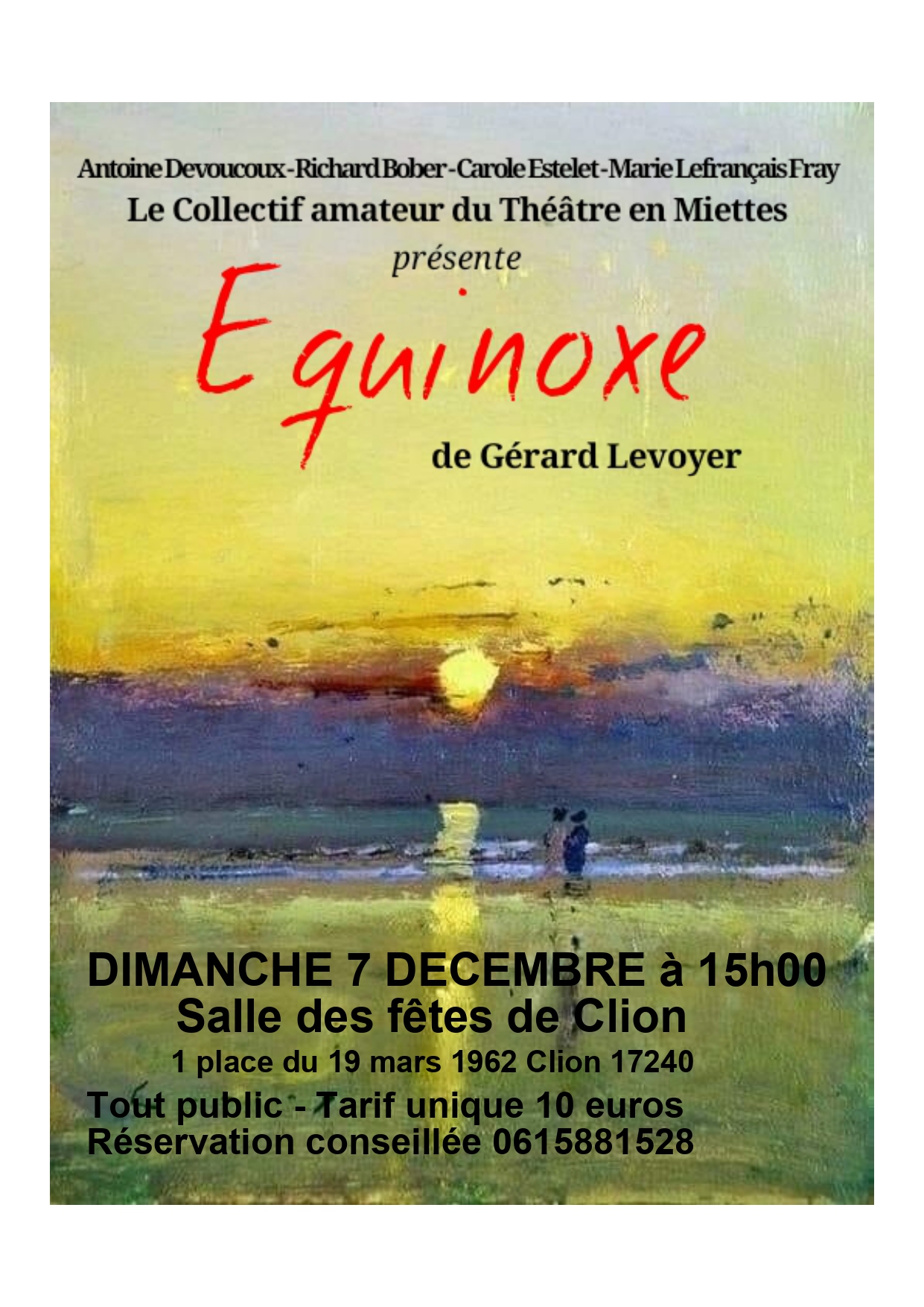 Théâtre Equinoxe par le collectif amateur Théâtre en miettes