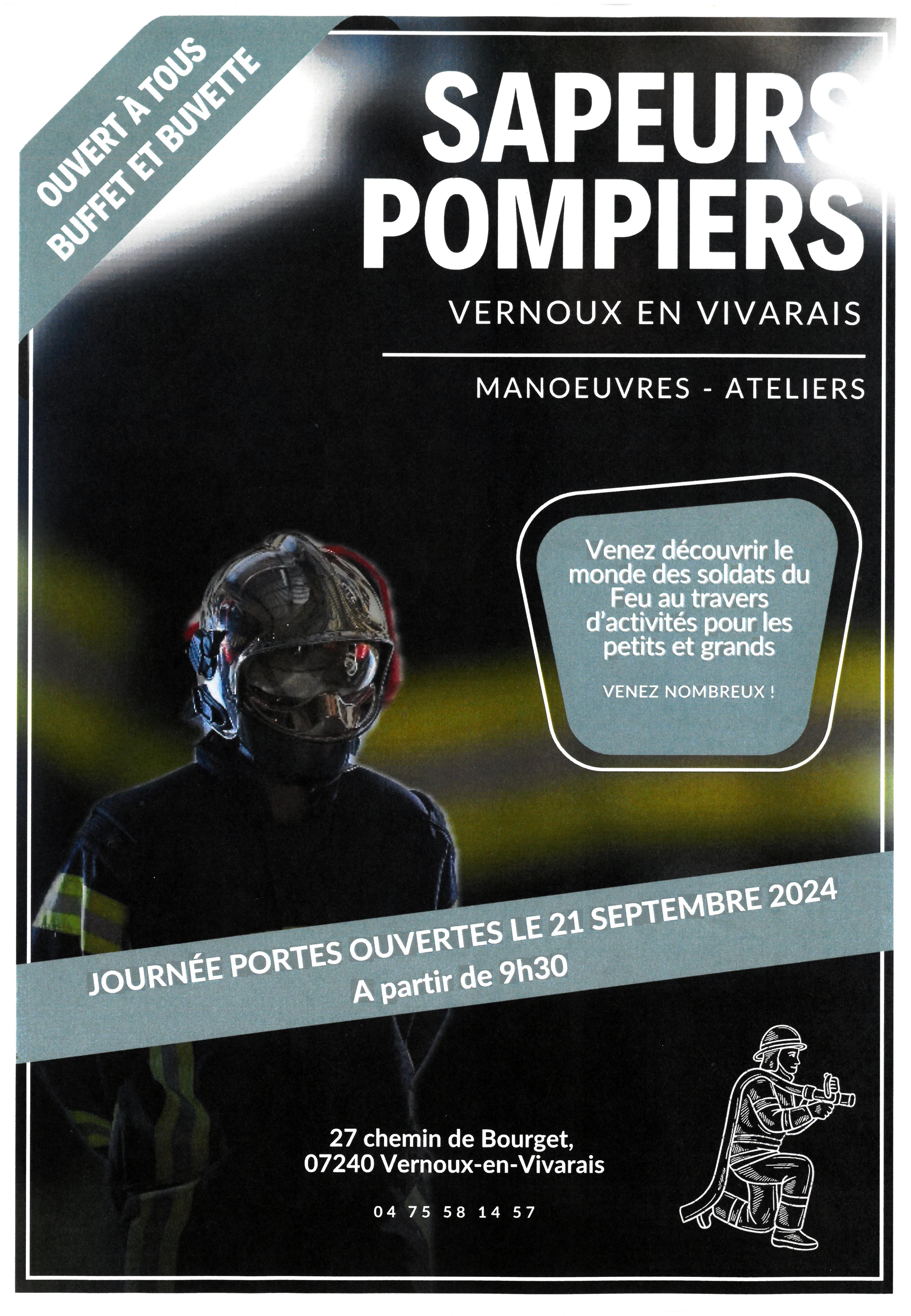 Rendez-vous futés ! : Journée portes ouvertes au Centre d'incendie et de secours (sapeurs-pompiers) de Vernoux-en-Vivarais