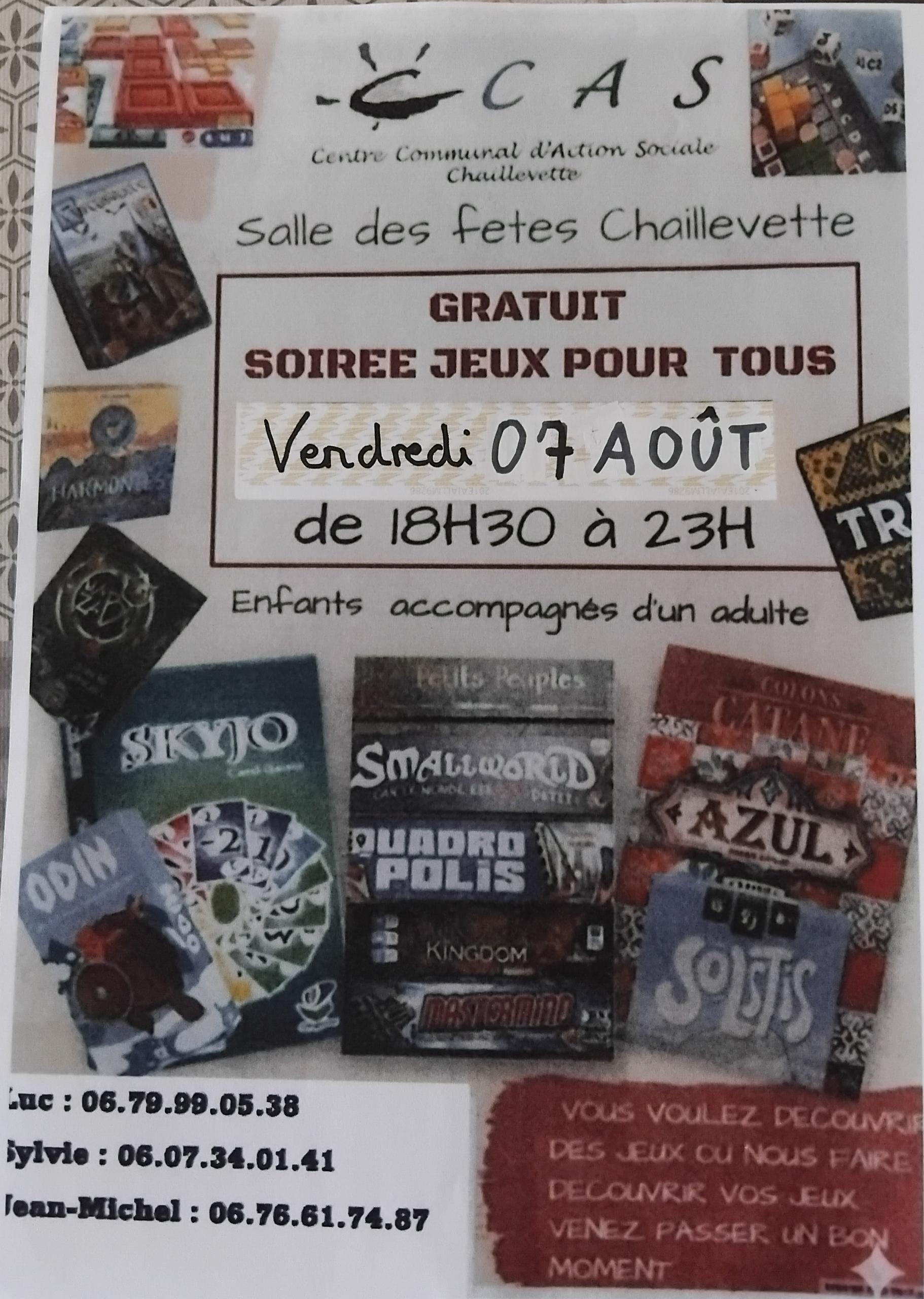 Soirée jeux pour tous