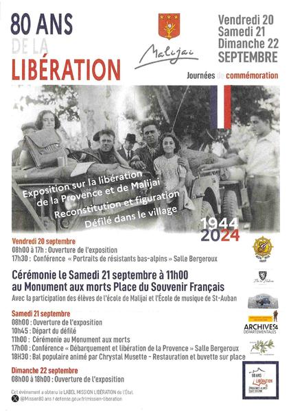 80 ans de la libération de Malijai