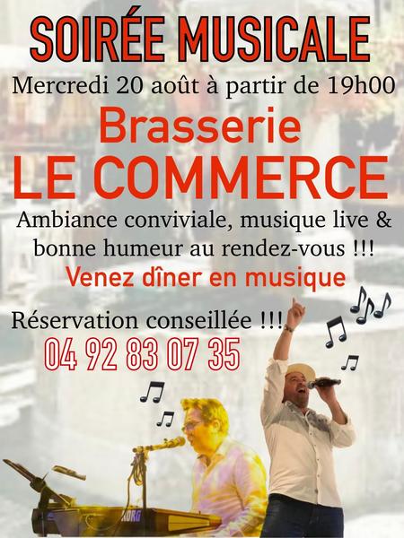 Soirée Musicale Brasserie le Commerce