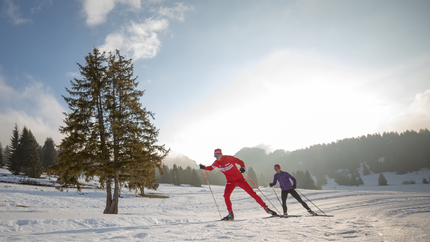 Cours de ski de fond avec l'ESF aux Plans d'Hotonnes