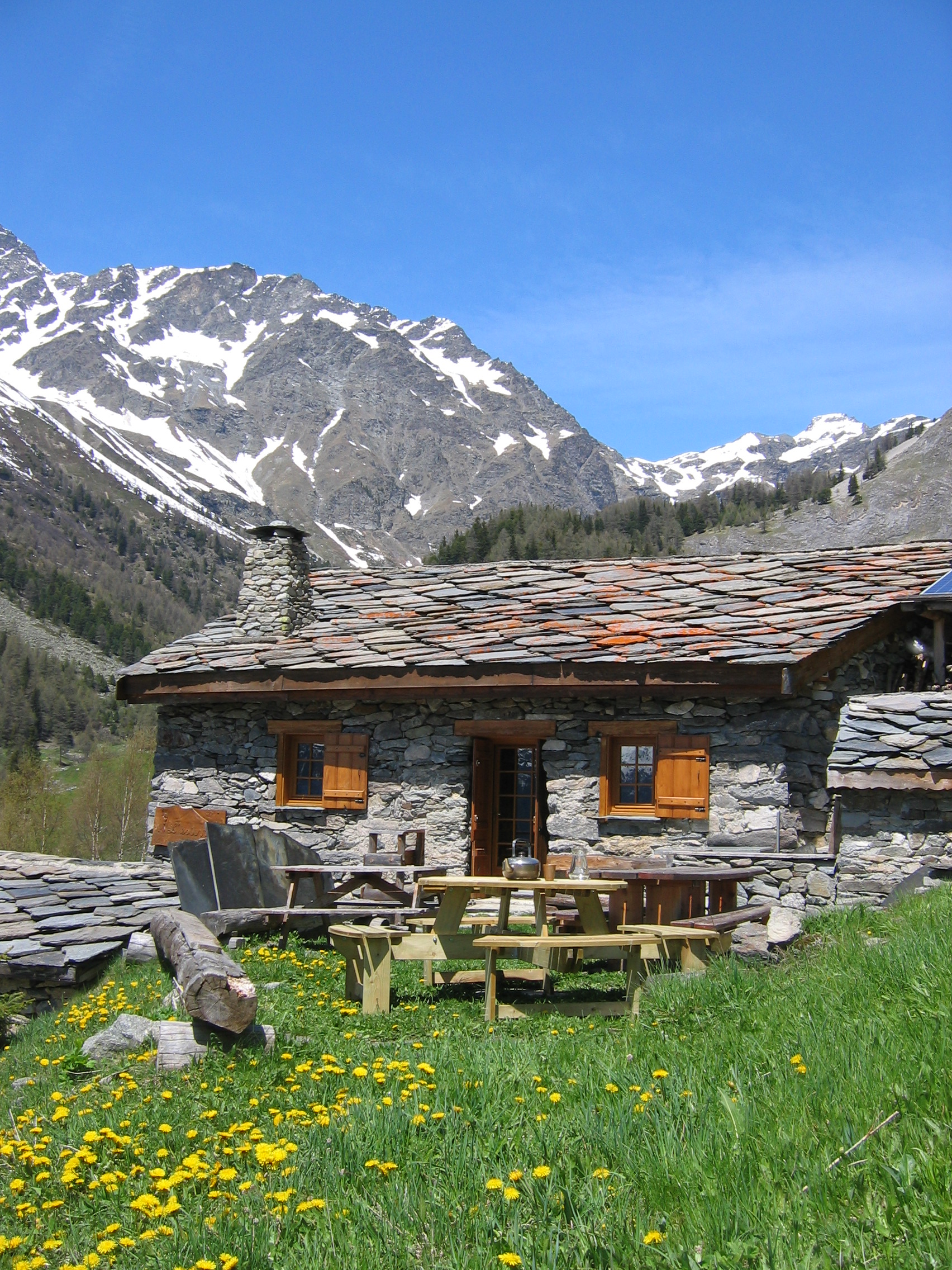 L'Estiva, alpine restaurant in the Polset valley above Modane