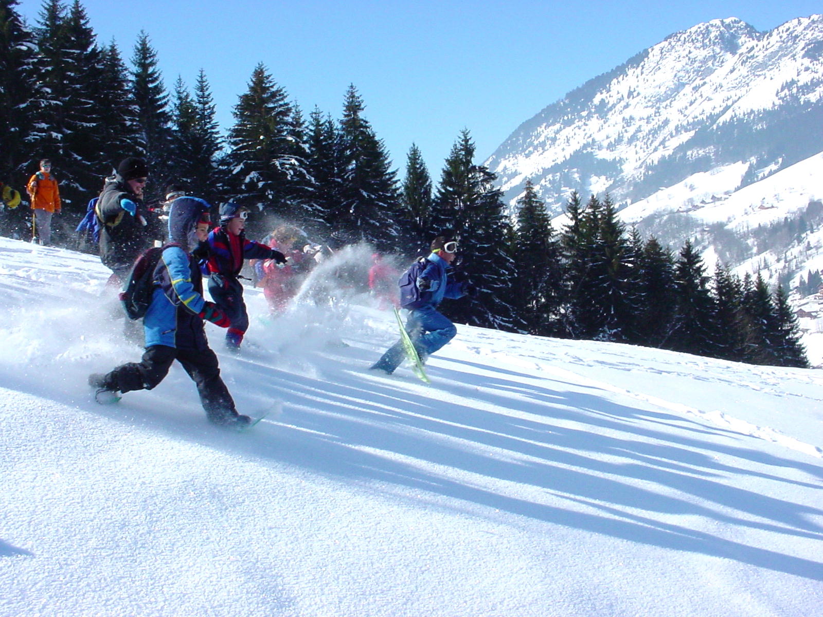 Jeux divers en neige