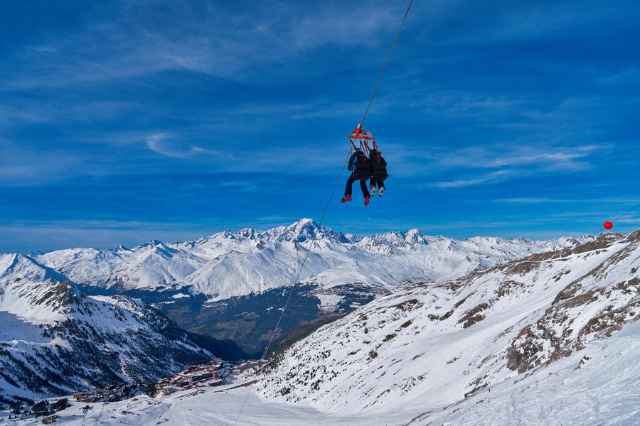 Tyrolienne de l'Aiguille Rouge