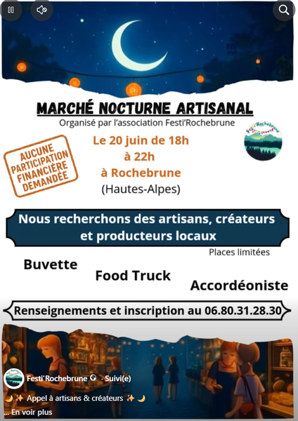 Marché nocturne artisanal