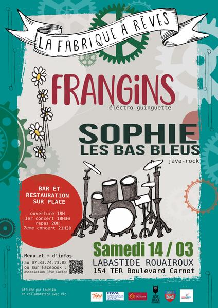 Concert « Frangins » Electro-Guinguette & « Sophie les Bas Bleus »