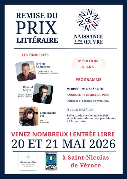 Remise du prix littéraire - Naissance d'une œuvre_Saint-Gervais-les-Bains