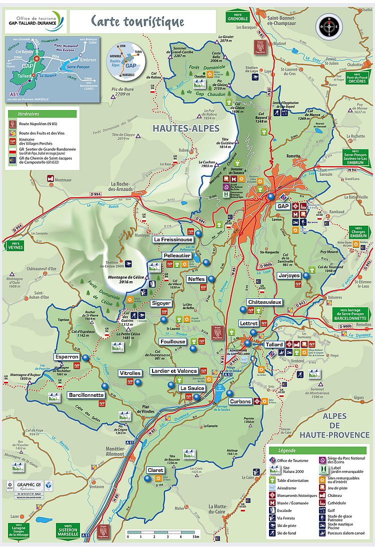 Carte du territoire Gap-Tallard-Durance