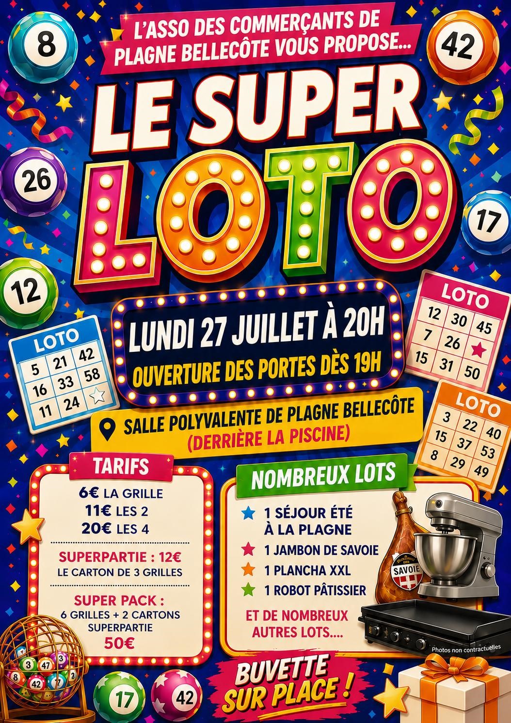 Loto des commerçants de Plagne Bellecôte