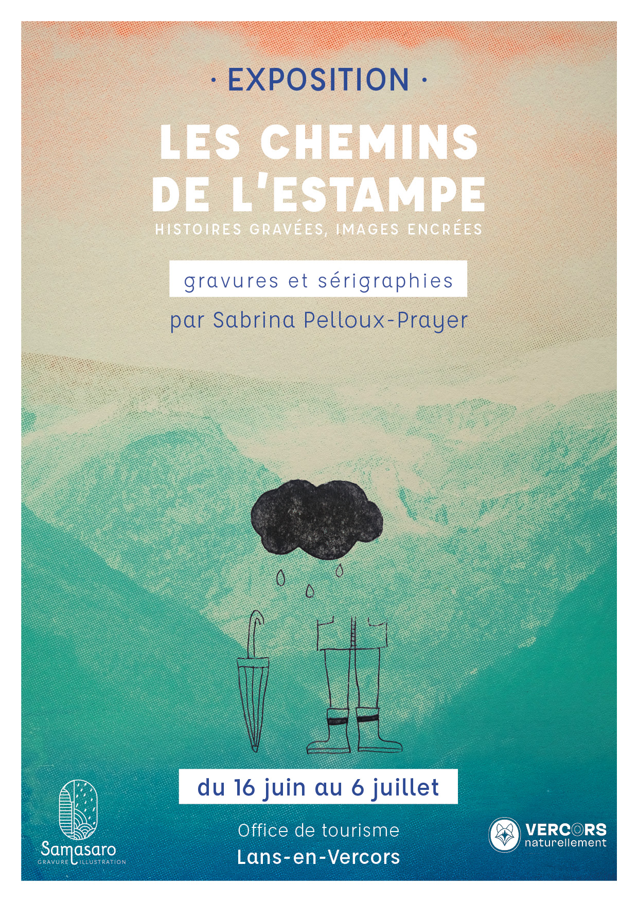 Affiche de l'exposition de Sabrina Pelloux-Prayer - Les chemins de l’estampe · …