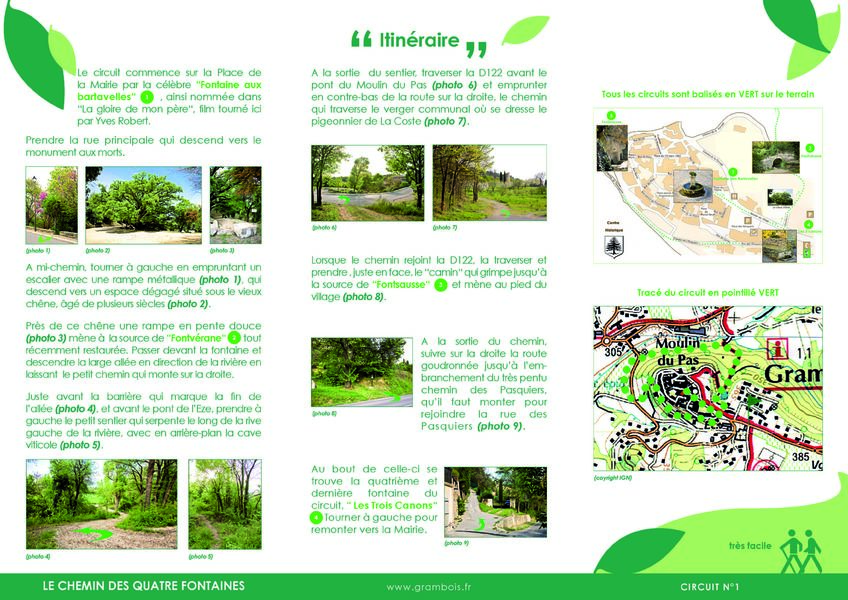 Dépliant chemin des quatre fontaine