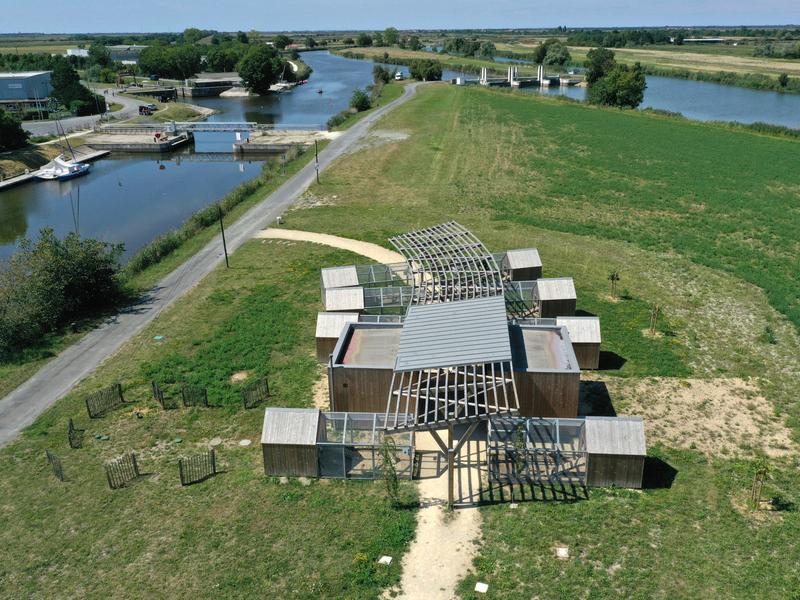 Poulailler vu du ciel