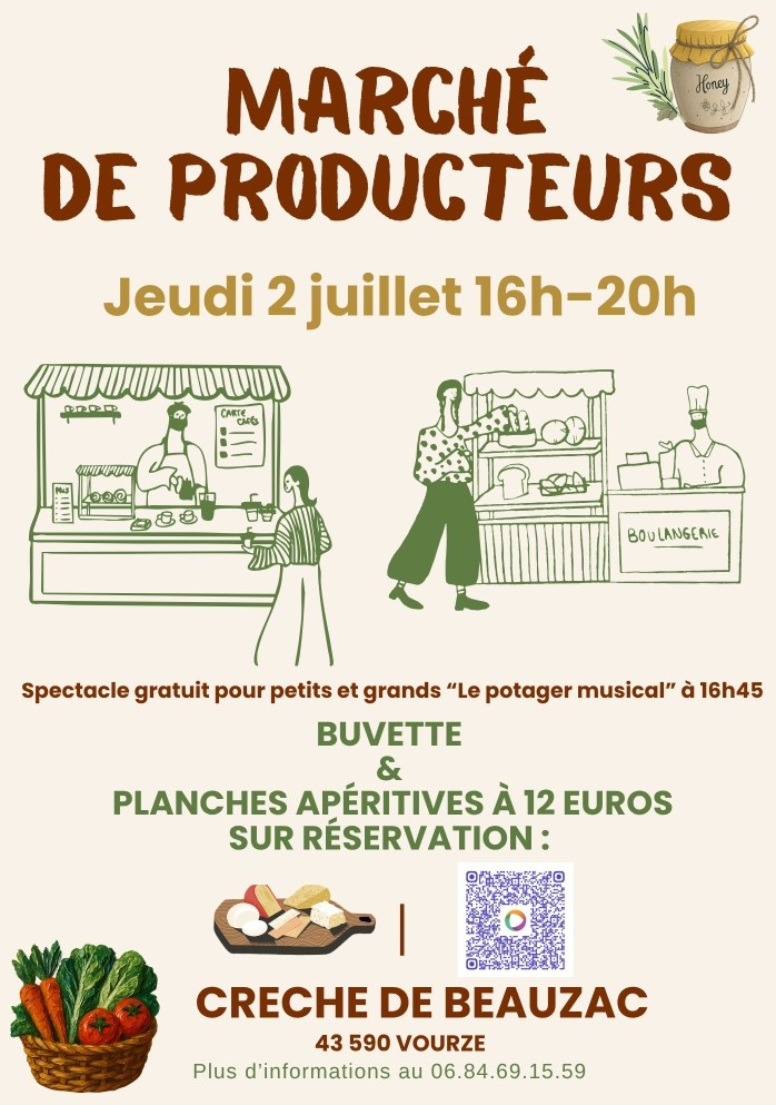 marché de producteurs à la crèche