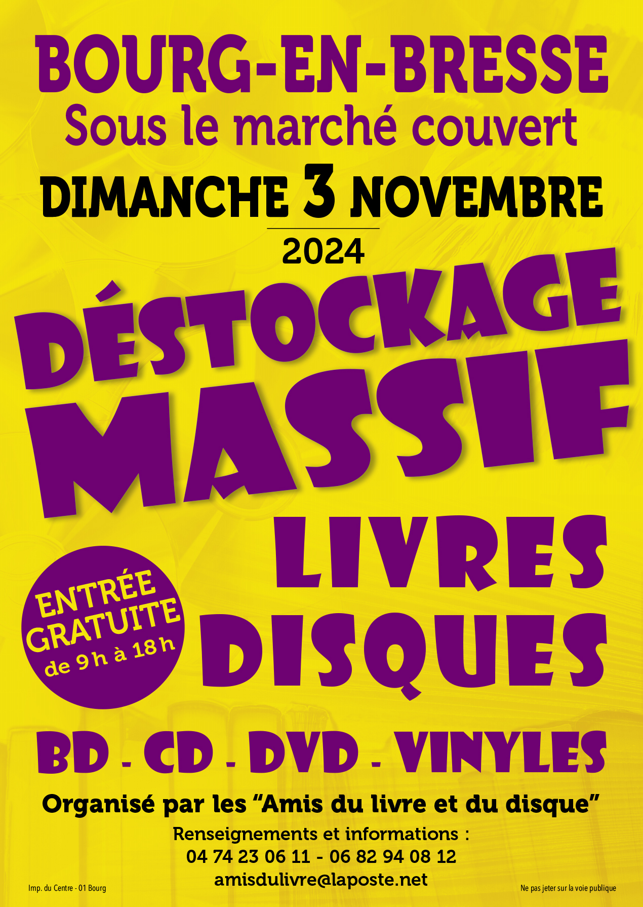 Déstockage Massif de Livres, Bds, Vyniles, Cds et Dvds