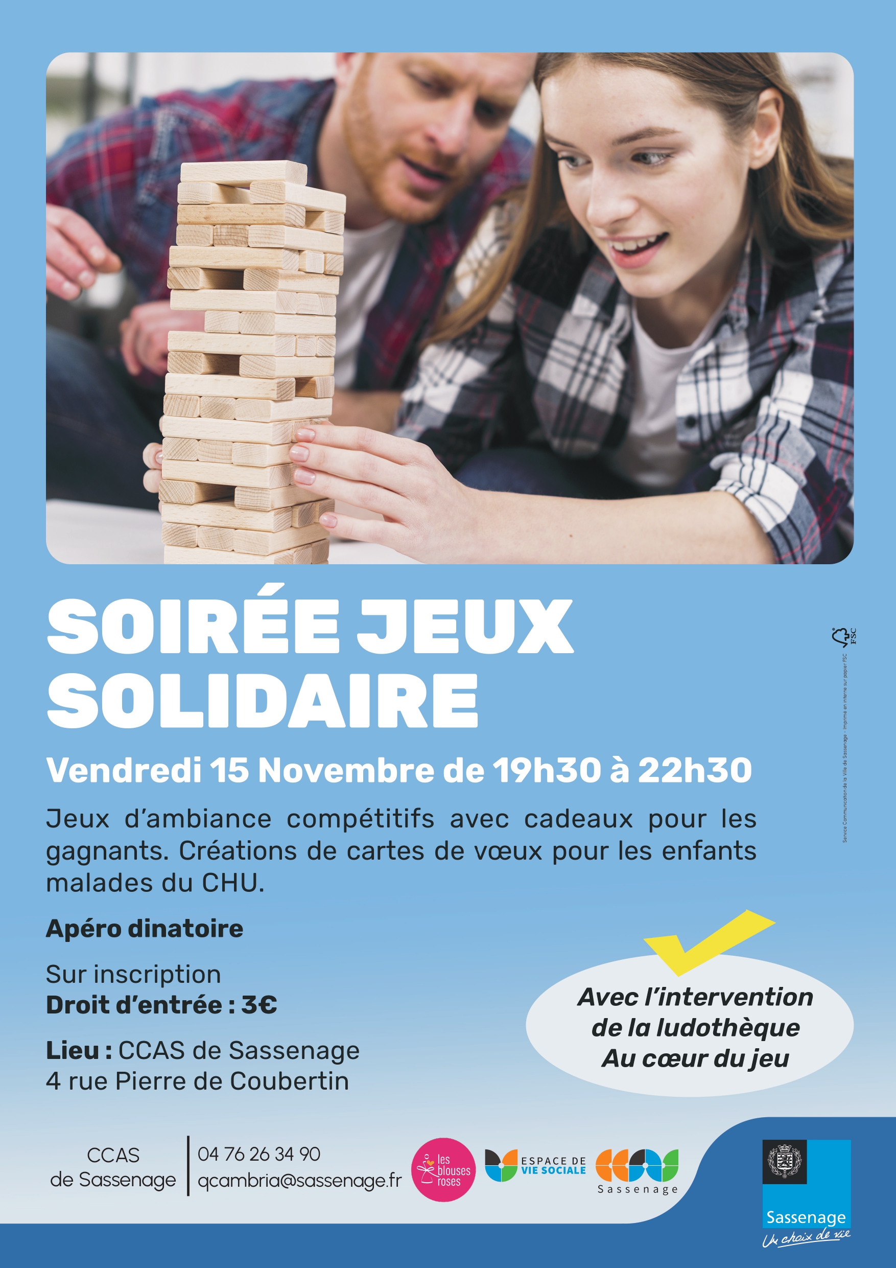 Soirée jeux solidaire