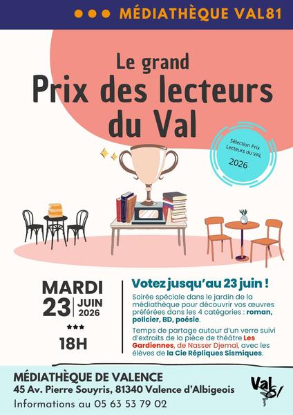 Soirée spéciale du grand prix des lecteurs du Val