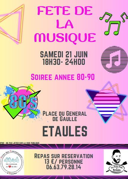 Fête de la musique :  soirée années 80-90