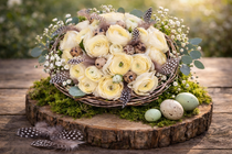 Créer une composition florale de Pâques - Atelier adultes_Boën-sur-Lignon