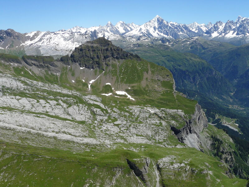 Vue Mont-Blanc depuis Désert de Platé