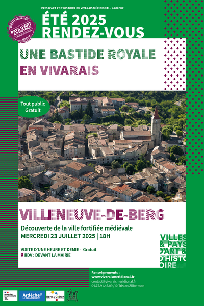 Visite guidée "une bastide royale en Vivarais"_Villeneuve-de-Berg