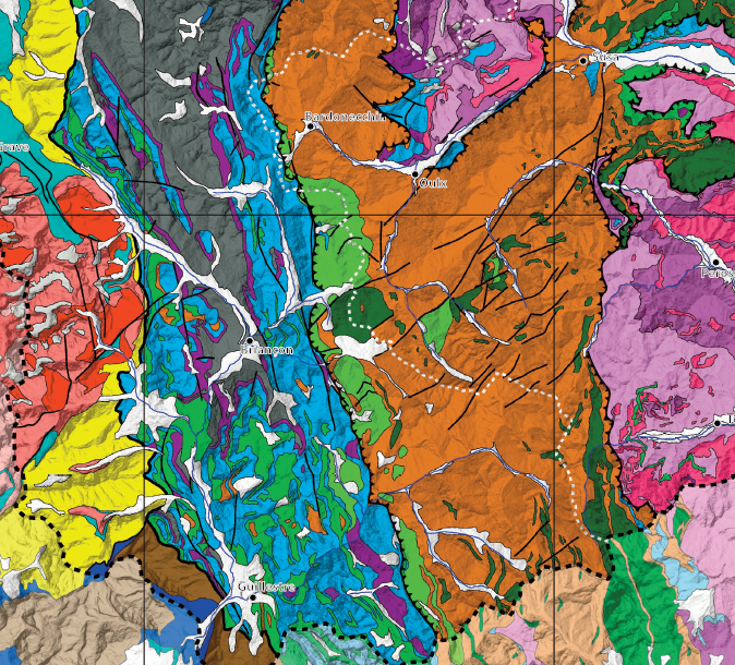 Carte Géologique des Alpes Cottiennes